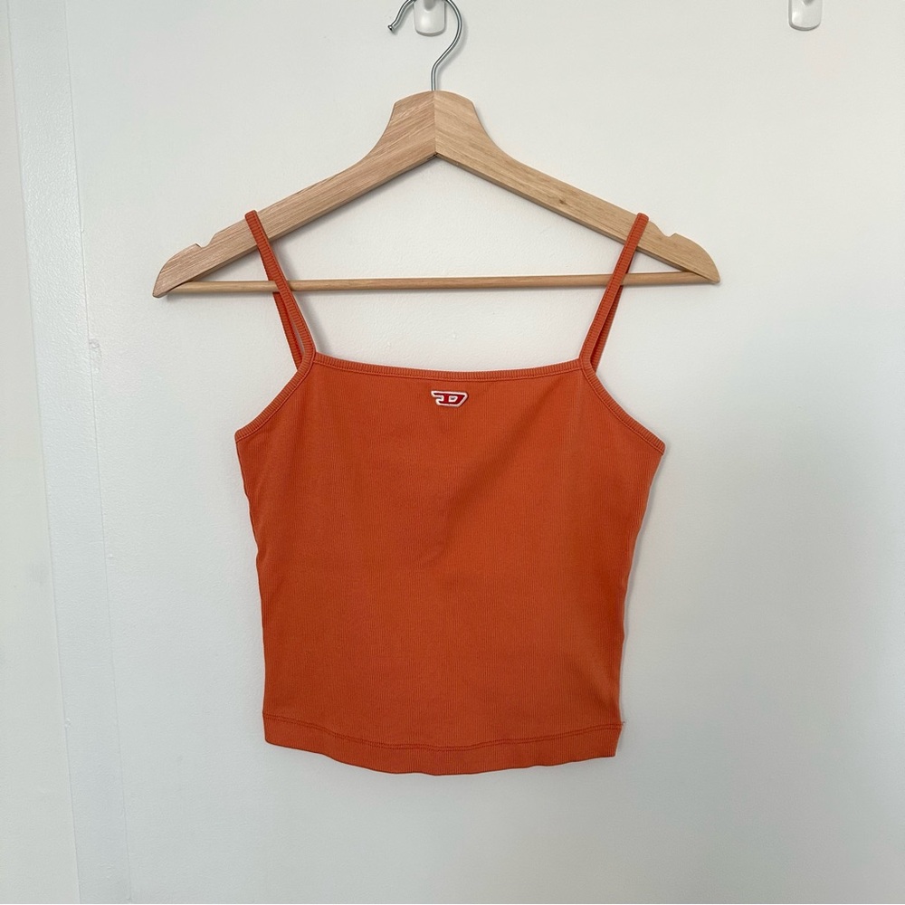 Diesel T-Hop-D logo tank top orange
